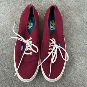 Vans Deep Red Canvas Sneakers